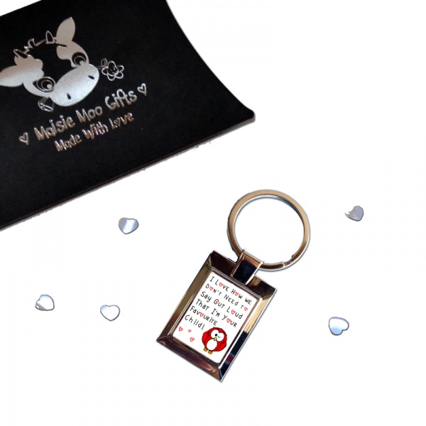 I Love How We Don't Need To Say Out Loud ... Metal Keyring In Gift Box